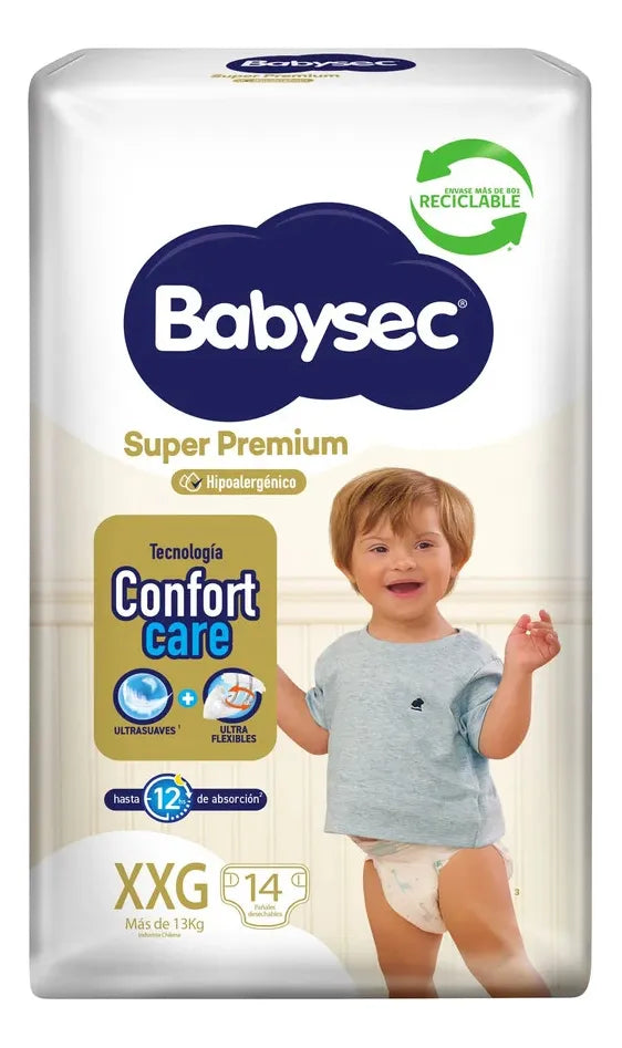 Babysec Pañales Super Premium XXG 14 unids.