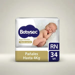 Pañales Babysec Recién Nacido RN 34 Uds