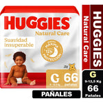 Pañales Huggies Natural Care Talla G 66 Uds
