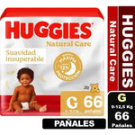 Pañales Huggies Natural Care Talla G 66 Uds