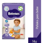 Pañales Babysec Premium XG 14 Uds