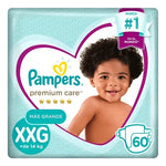 Pañales Pampers Premium Care XXG 60 Uds