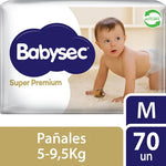 Pañal Babysec Super Premium Confort Care Talla M 70 Uds