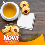 Servilletas Nova - Una Hoja Cocktail Familiar Papel Tissue Pack 300 Unidades 23x22 Cm Clásica Higiene Hogar Uso Diario Blanco