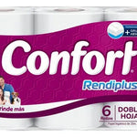 Papel Higienico Confort Rendiplus Doble Hoja 6un X 20m