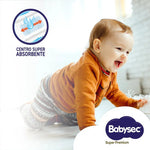 Pañales Babysec Super Premium P 40 Uds