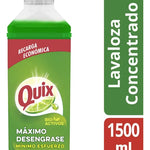 Quix Lavaloza Limón Con Bio Activos Concentrado 1.5l