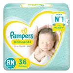 Pañales Pampers Premium Care Rn 36 Un Rn Sin Género