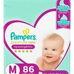 Pañales Pampers Premium Care Sin Género M X 86 Uds