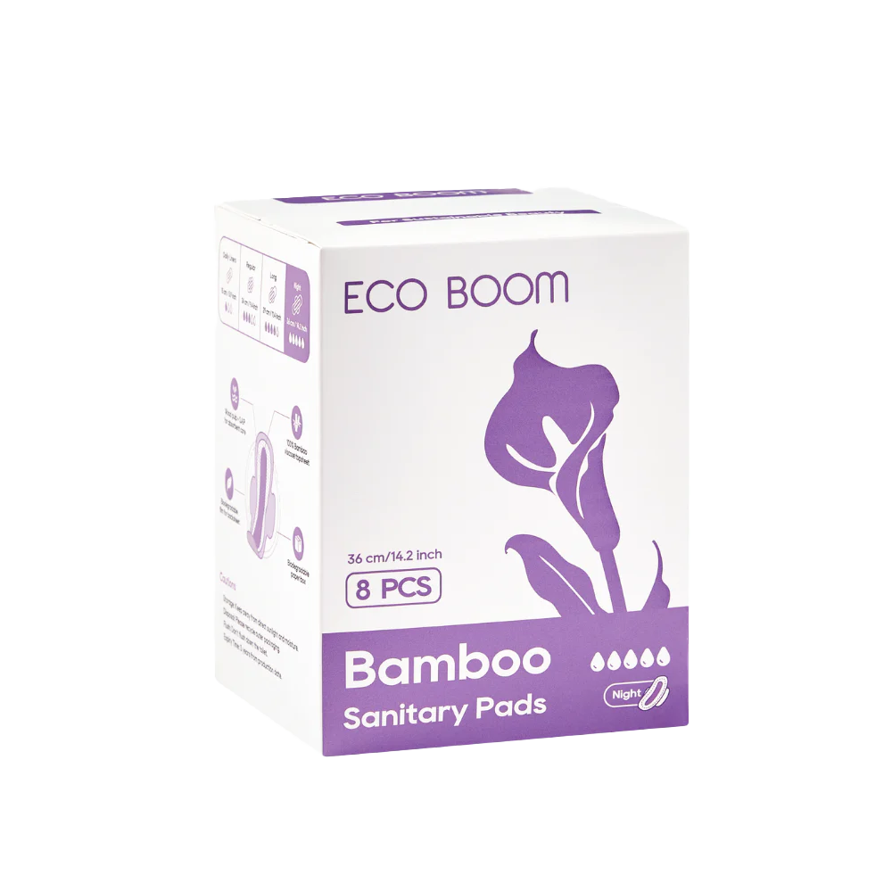 Toallas Higiénicas para Noche sin Químicos y Biodegradables (8 u.)