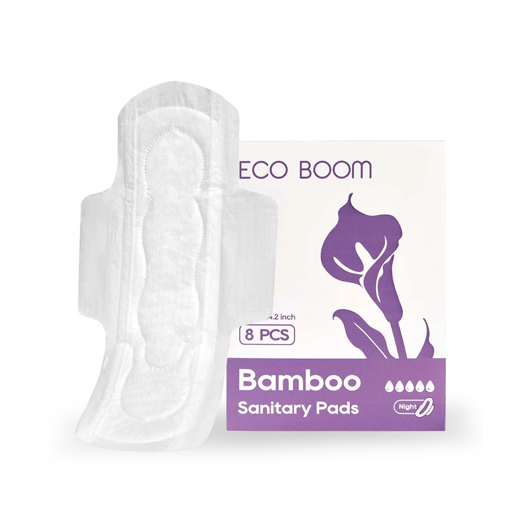 Toallas Higiénicas para Flujo Extra Fuerte sin Químicos y Biodegradables (8 u.)