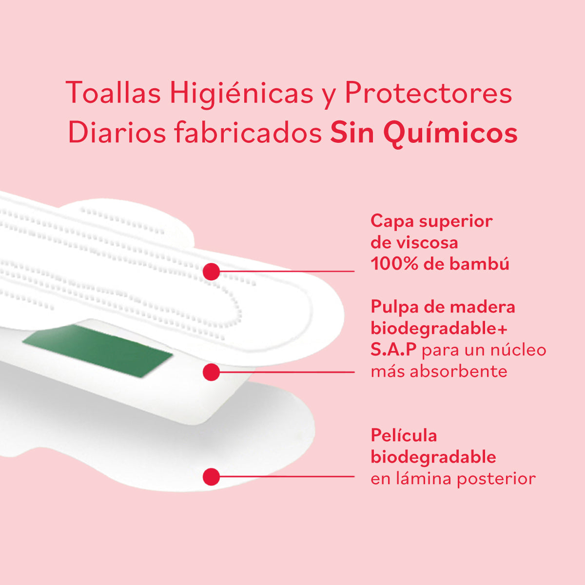 Toallas Higiénicas Orgánicas Kitsi para Flujo Medio sin Químicos y Biodegradables (8 u.)