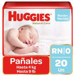 Pañales Huggies Natural Care RN 20 Uds