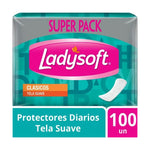 Protectores Diarios Ladysoft Clásicos Tela Suave 100 Un