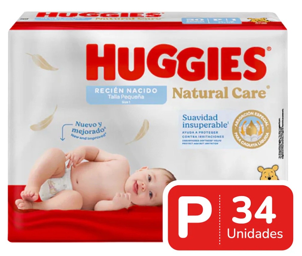 Huggies Pañales Natural Care P 34 uds.