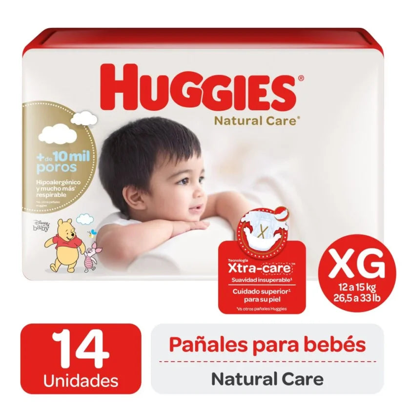 Huggies Pañales Natural Care XG 14 uds.