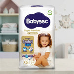Pañales Babysec Super Premium Cuidado Total XG 54 Uds