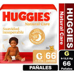 Pañales Huggies Natural Care G 66 Uds (Grande)