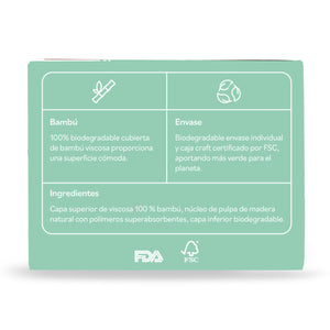 Protectores Diarios Orgánicos Kitsi TEENS sin Químicos y Bíodegradables - (30 u.)